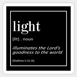 Light - Matthew 5:14-16 | Bible Quotes Magnet